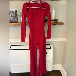 Time off red jumpsuit